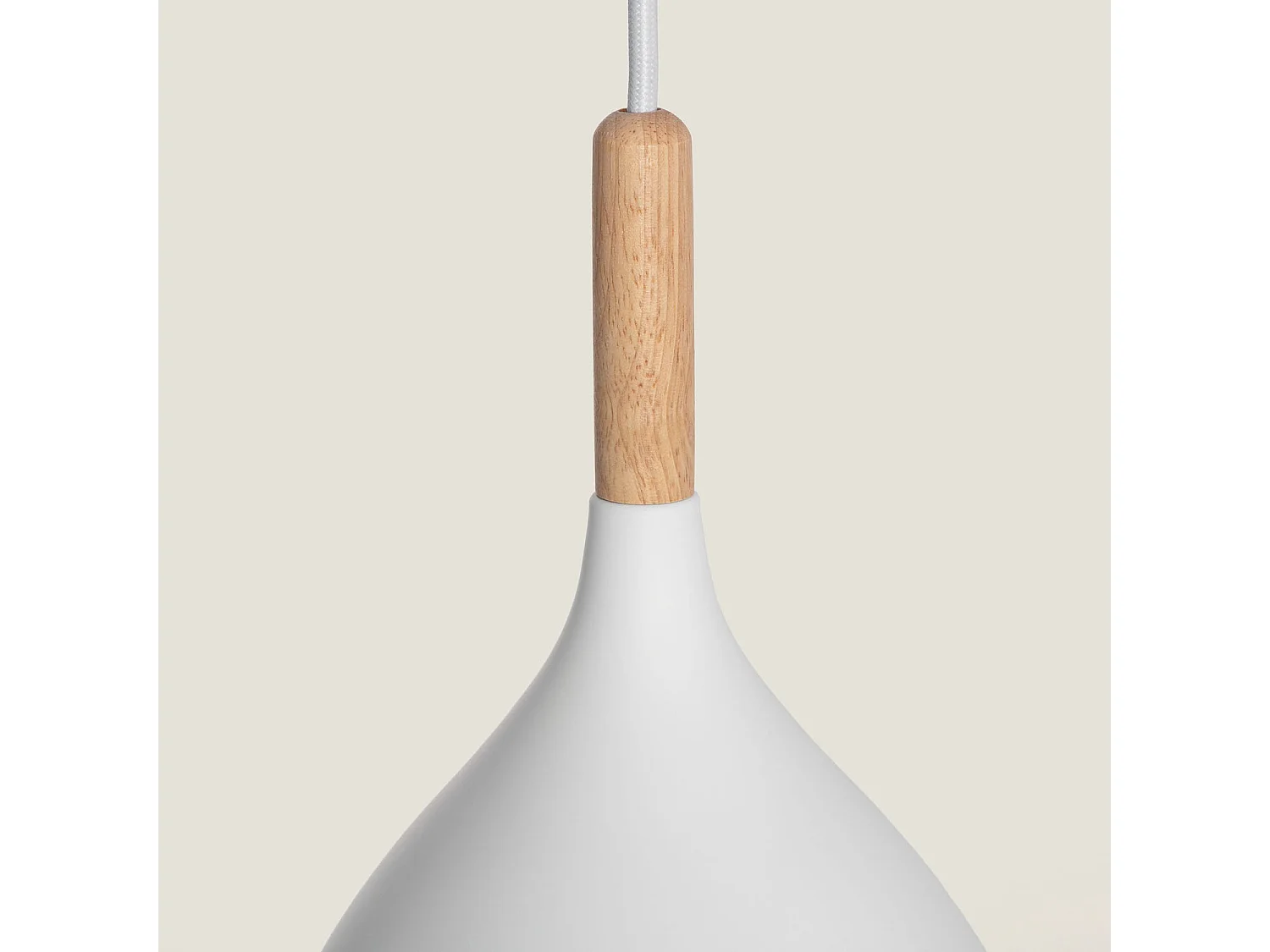 Suspension Métal et Bois Karlek  Blanc