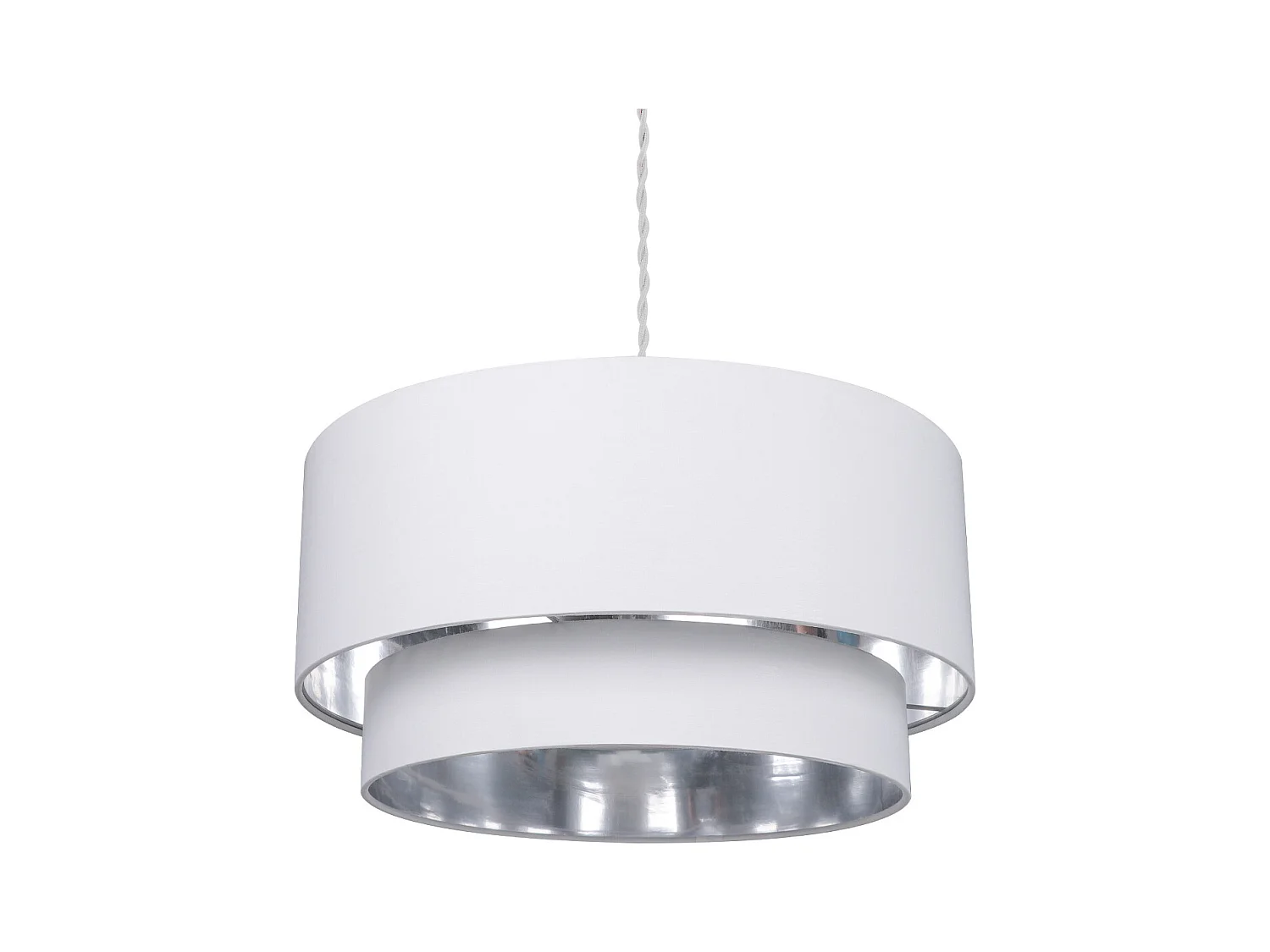 Lámpara Colgante Textil Reflect Duo Blanco