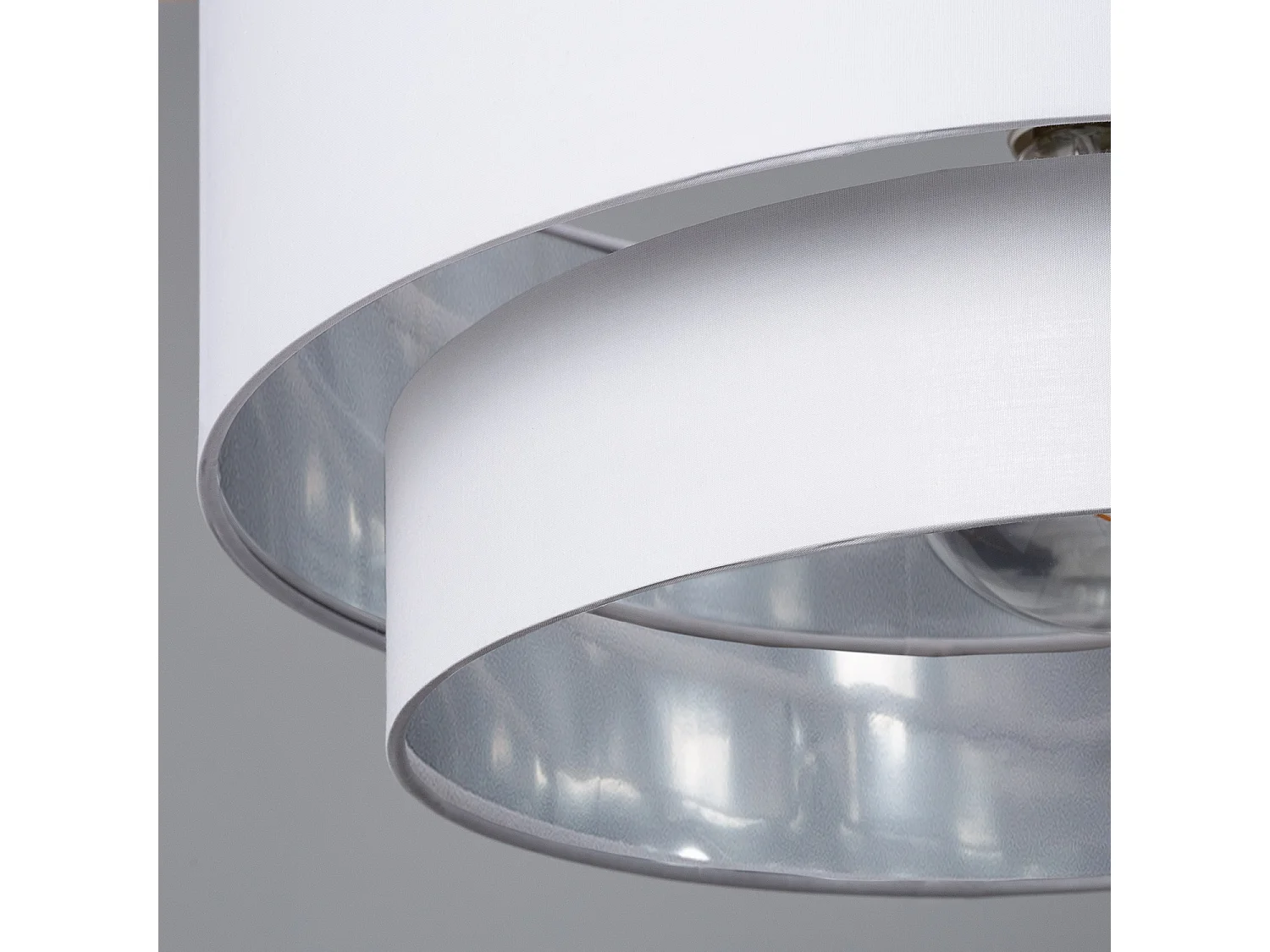 Lámpara Colgante Textil Reflect Duo Blanco