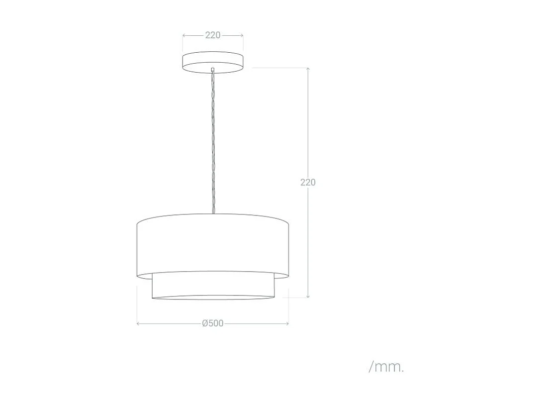 Lámpara Colgante Textil Reflect Duo Blanco