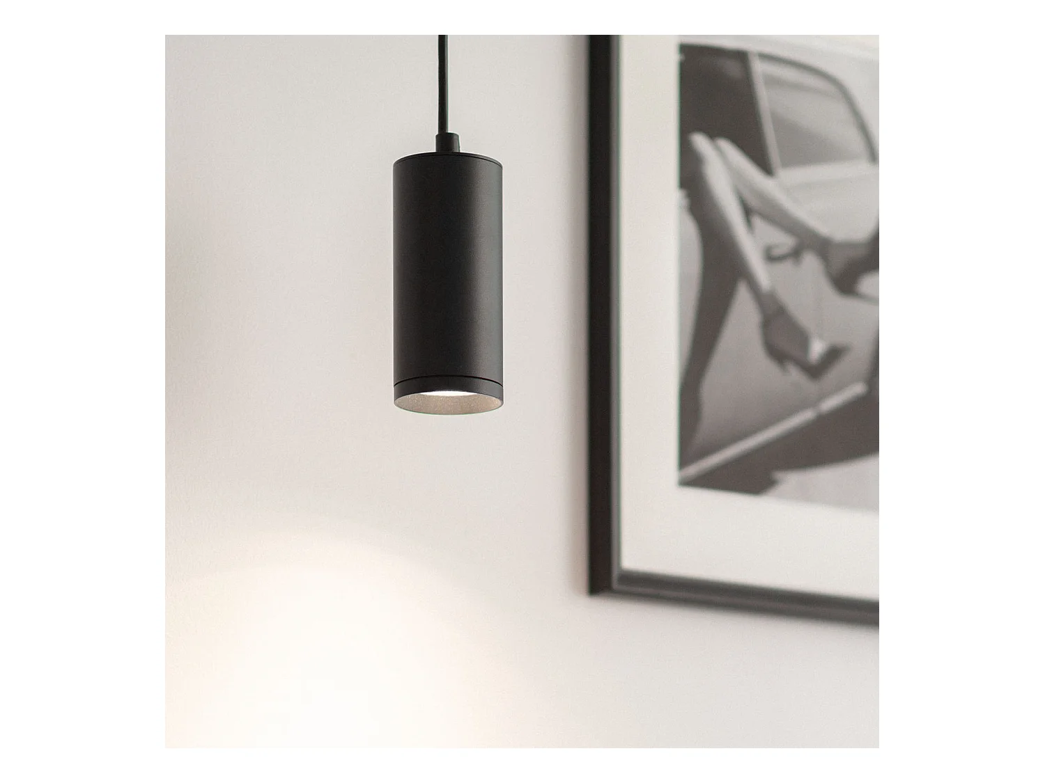 Suspension Métal Quartz Noir