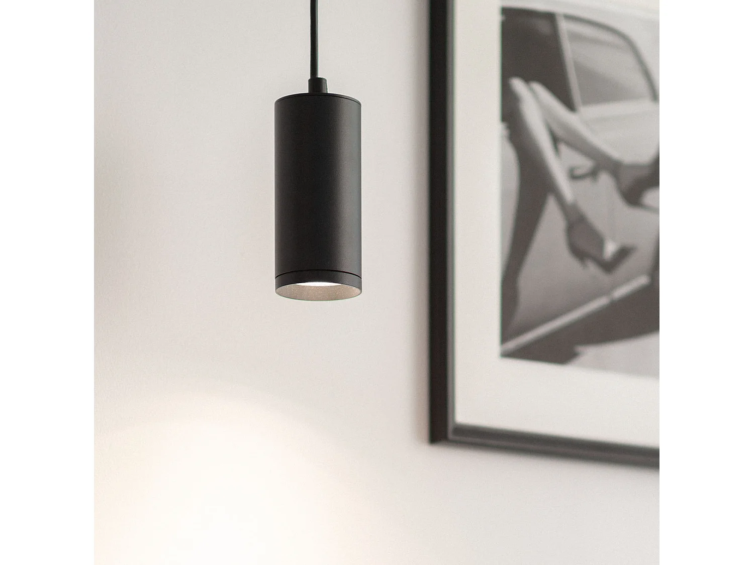 Lámpara Colgante de Aluminio Cuarzo Negro