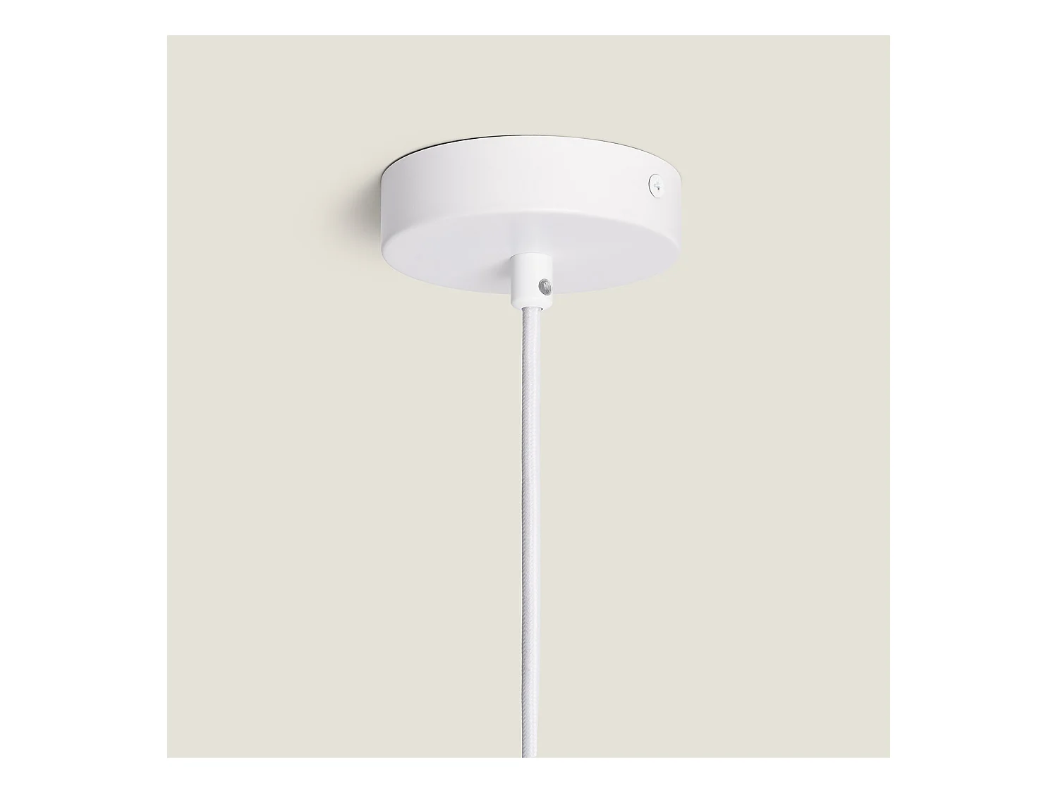 Suspension Céramique et Bois Retilles Blanc