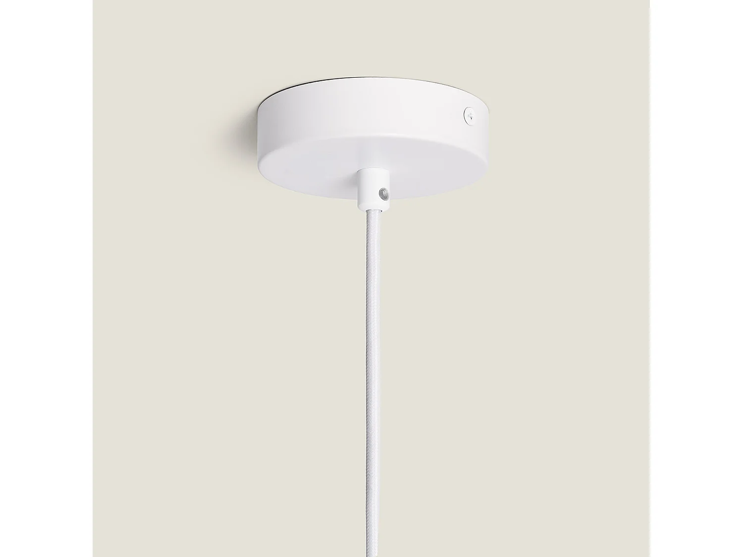 Lámpara Colgante Cerámica y Madera Retilles Blanco