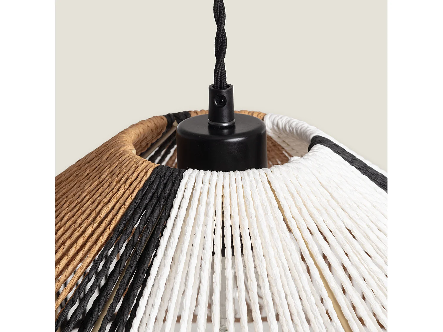 Lámpara Colgante Papel Trenzado Dumas Natural