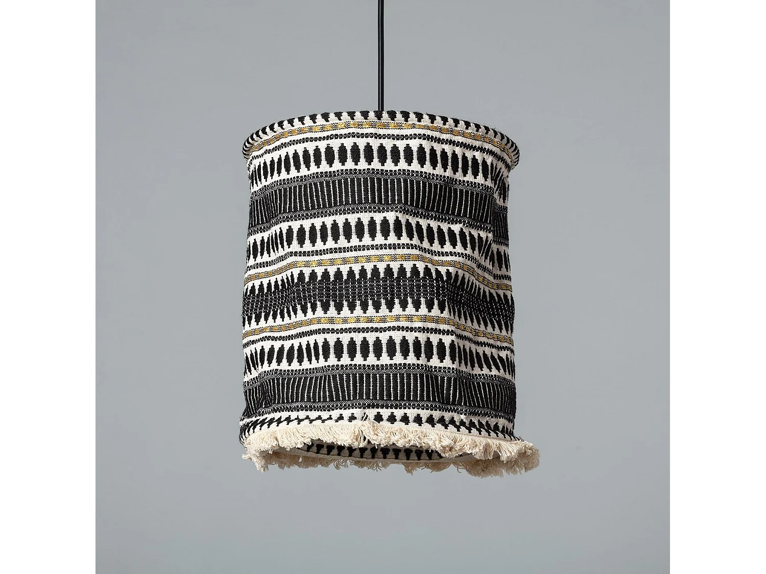 Suspension Coton Rarámuri  Blanc / Noir