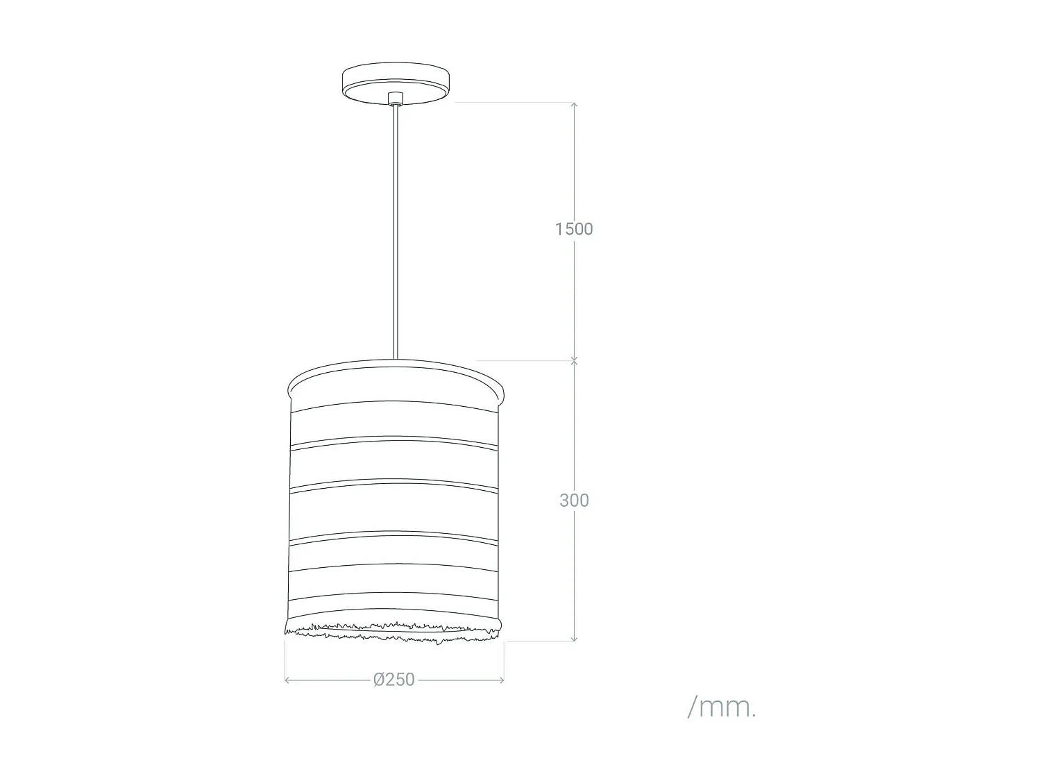 Suspension Coton Rarámuri  Blanc / Noir