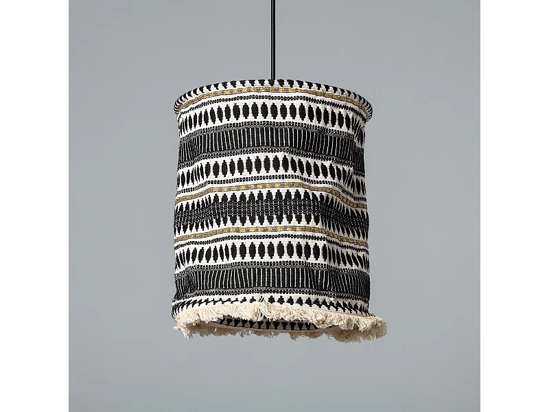 Suspension Coton Rarámuri  Blanc / Noir