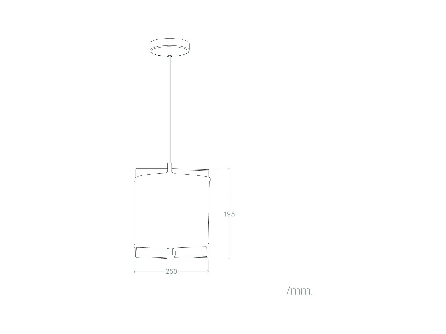 Suspension Bois et Coton Sioux  Beige