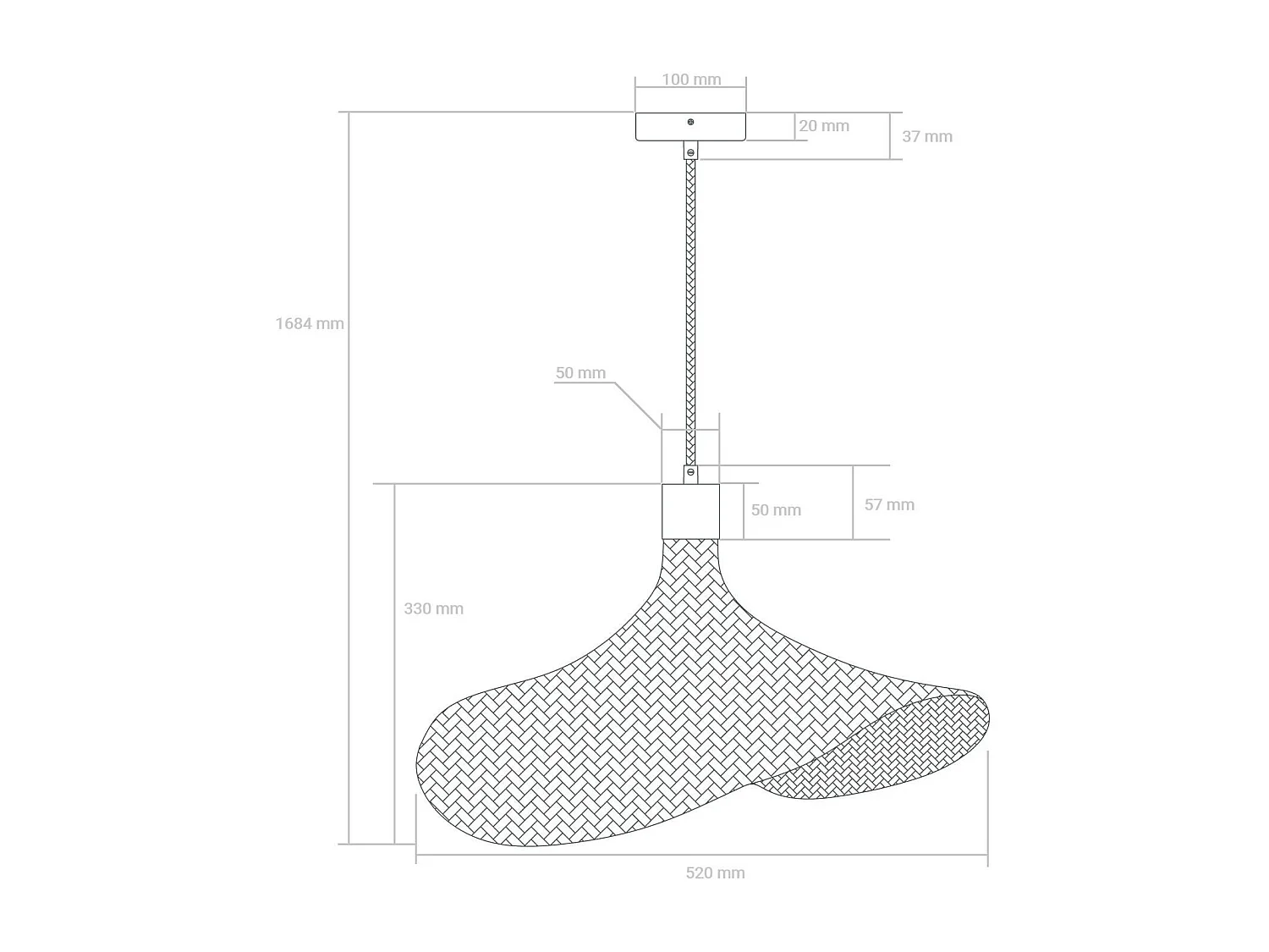 Lámpara Colgante Bambú Kathu Netsie Camel
