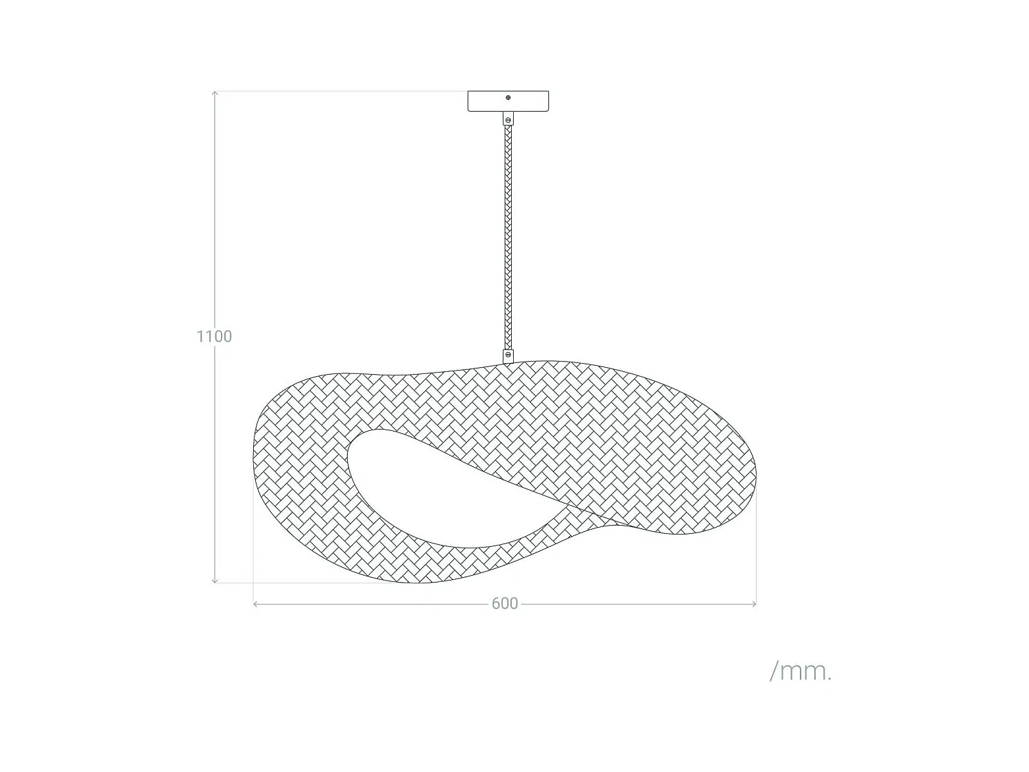 Suspension Bambou Kathu Karatasi Naturel