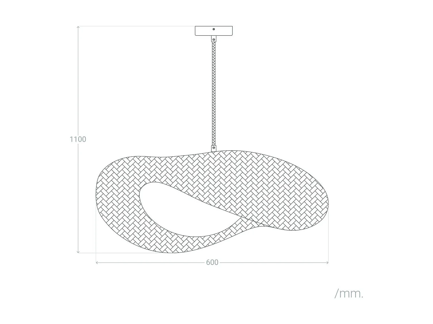 Suspension Bambou Kathu Karatasi Naturel