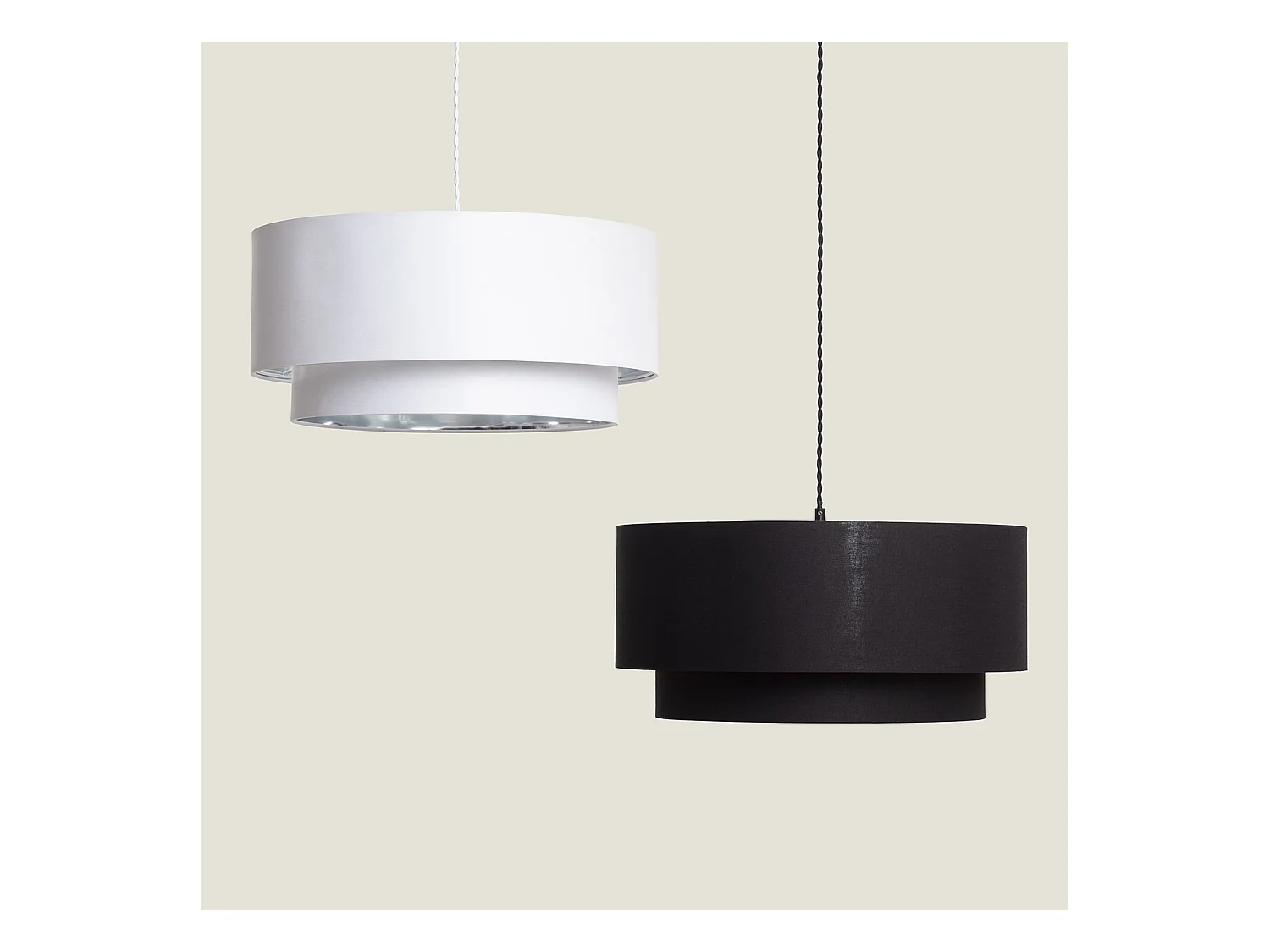 Suspension Textile Reflect Duo Noir