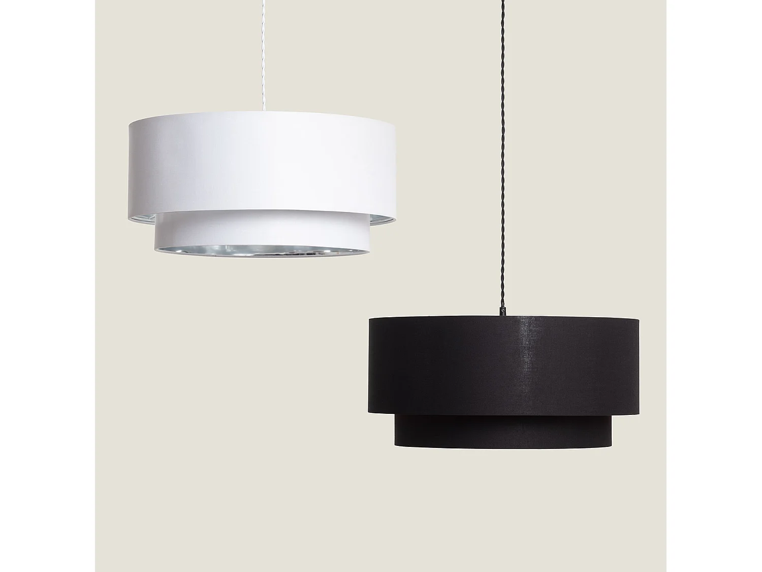 Suspension Textile Lin Reflect Duo Noir