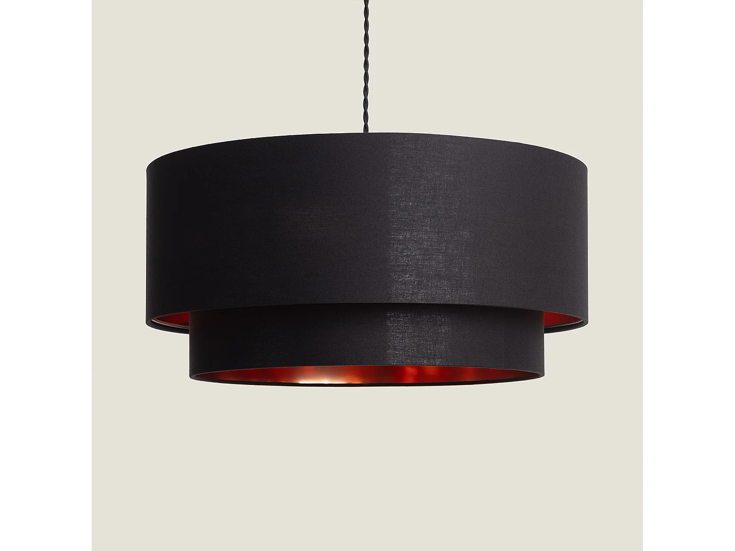 Suspension Textile Lin Reflect Duo Noir