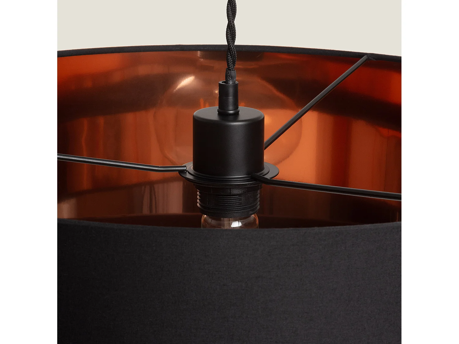 Suspension Textile Lin Reflect Duo Noir