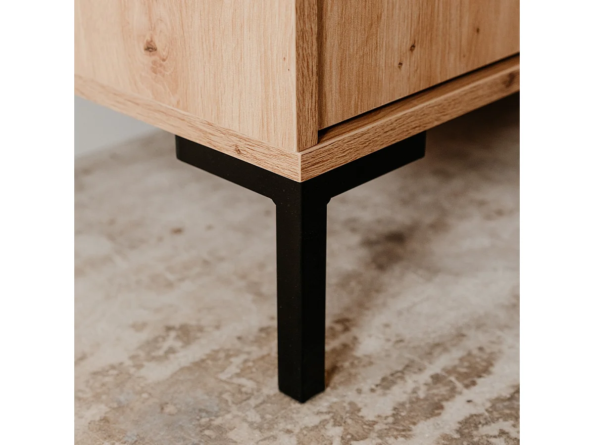 Buffet 3 Portes 3 Tiroirs et 2 Étagères L170 cm - PLOCK