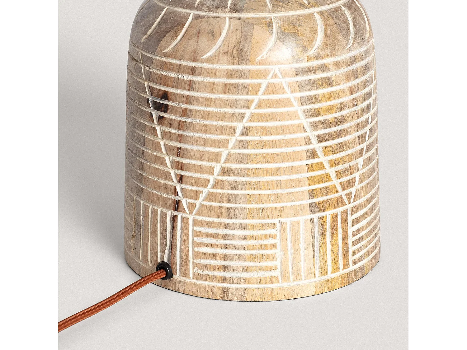 TechBrey Base Lámpara de Mesa Madera Koson ILUZZIA