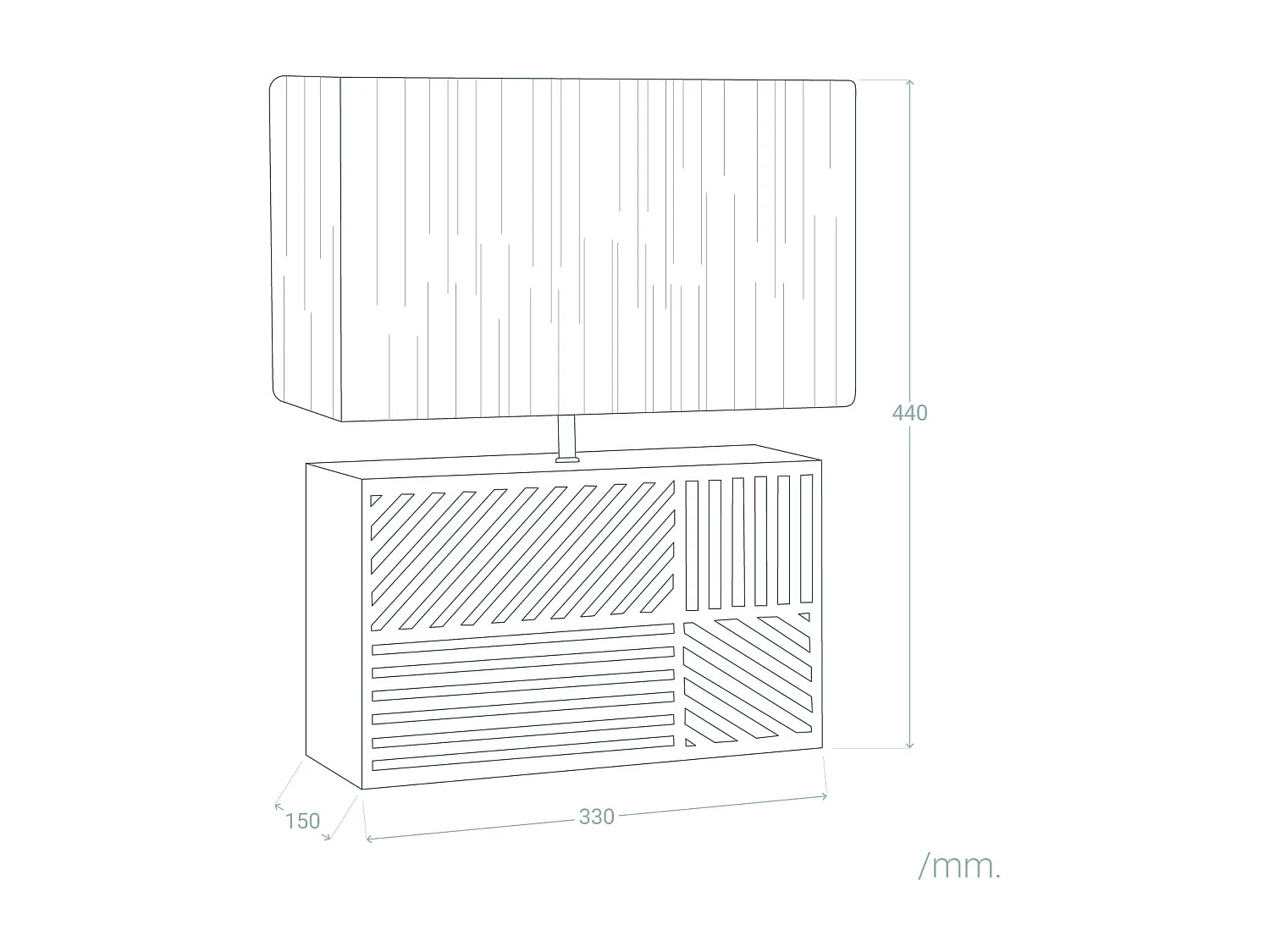 Lampe à Poser Métal et Raphia Cartago  Beige