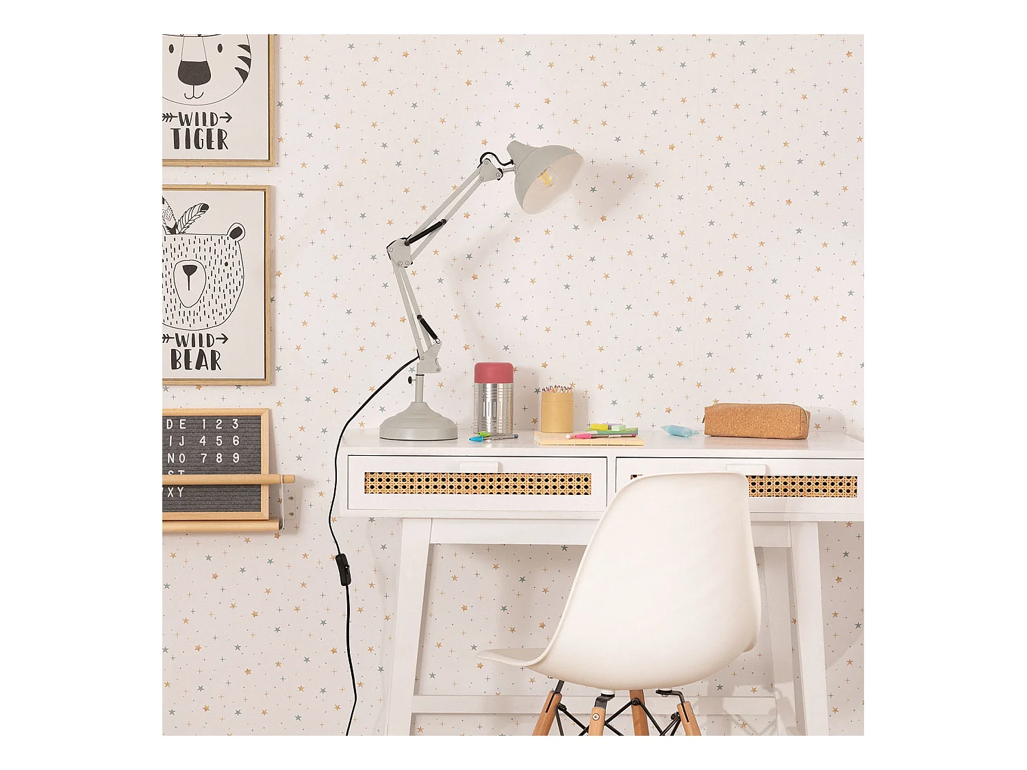 Lámpara Flexo Escritorio Metal Ceres Verde