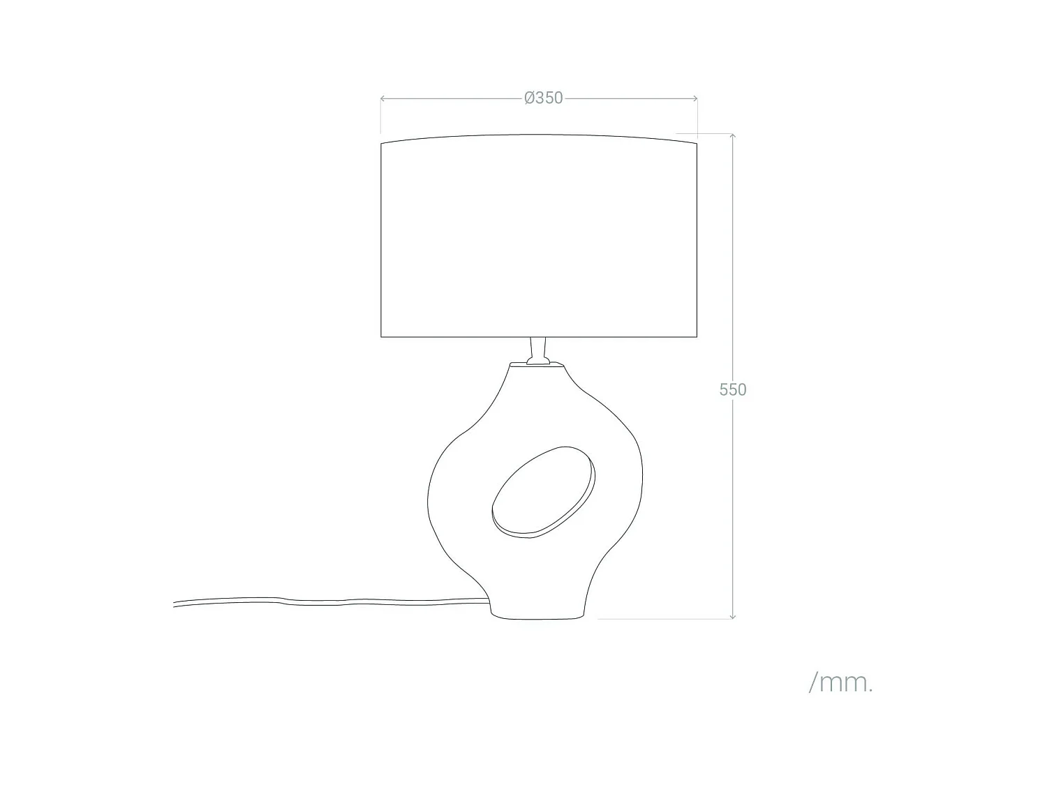 Lámpara de Mesa Madera Dhara ILUZZIA Topo