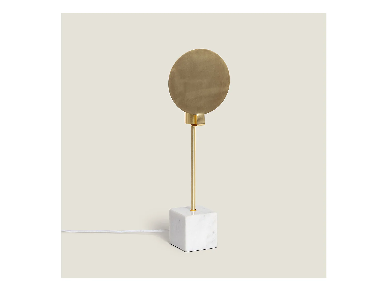 Lámpara de Mesa Mármol y Metal Argos Dorado