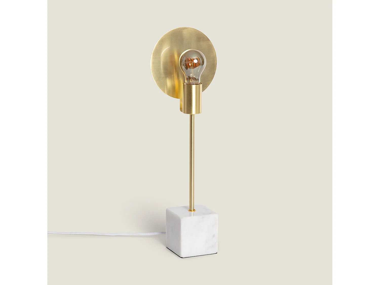 Lampe à Poser Marbre et Métal Argos Doré