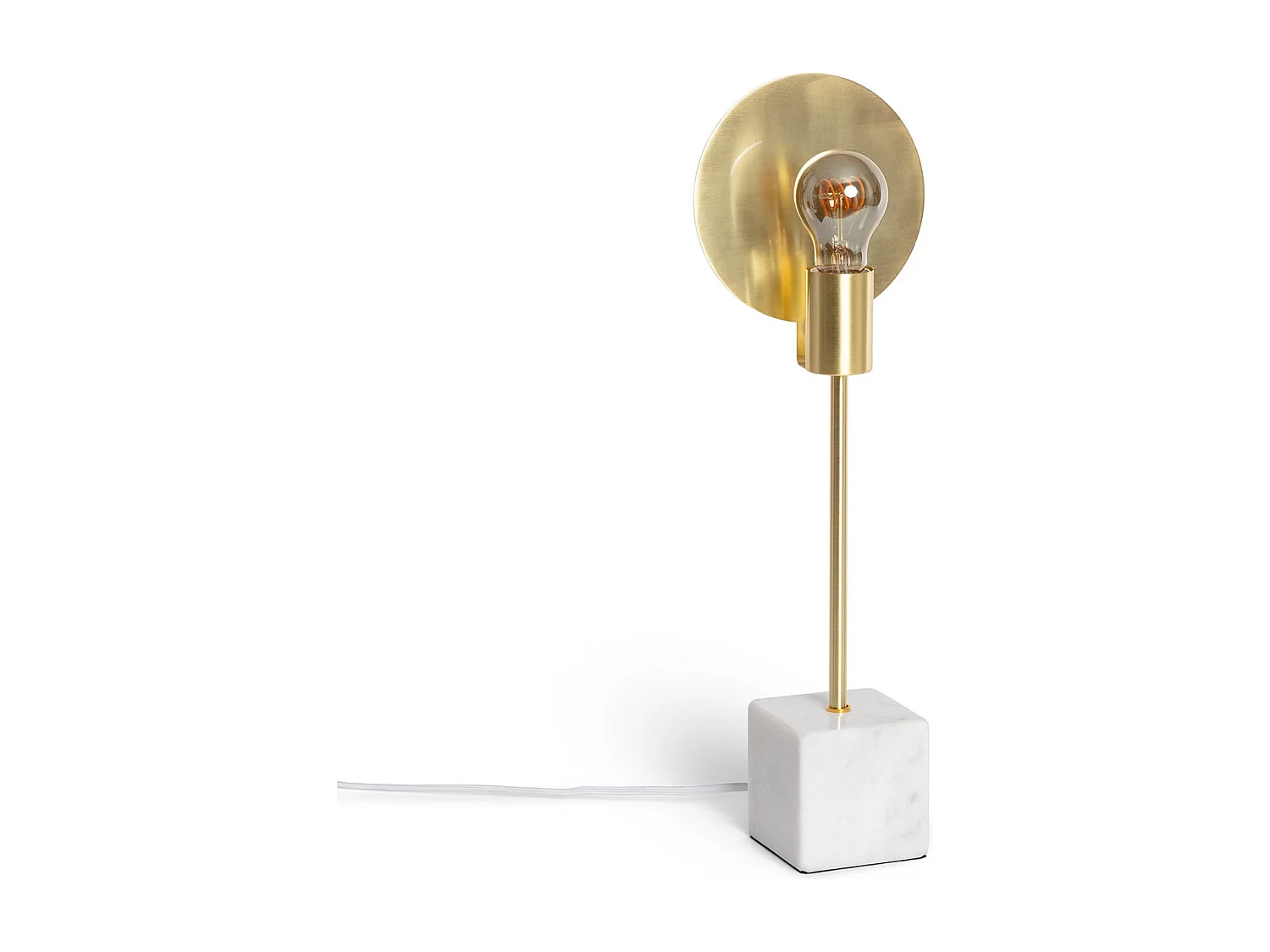 Lámpara de Mesa Mármol y Metal Argos Dorado