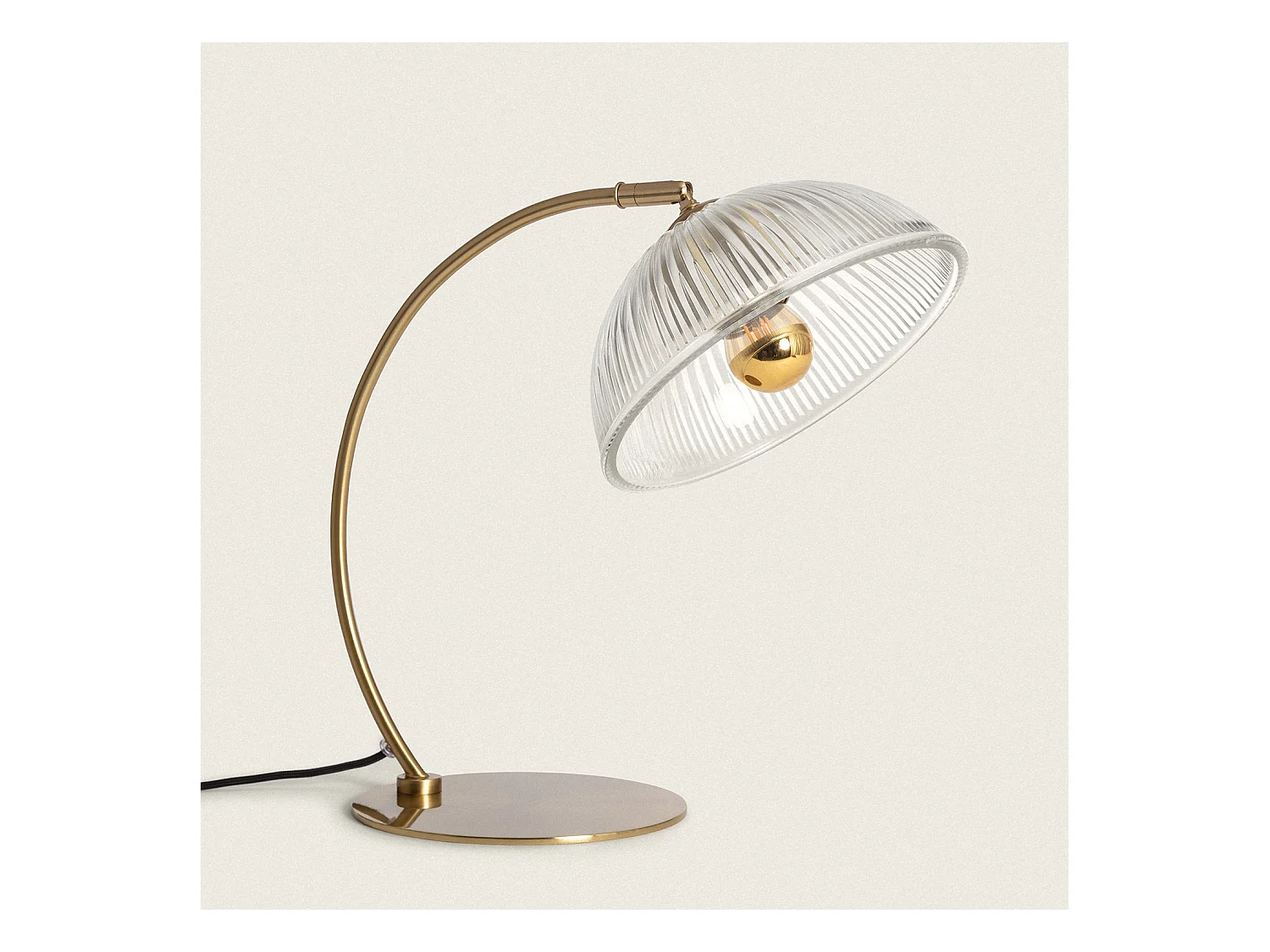 Lampe à Poser Métal et Verre Shila Doré