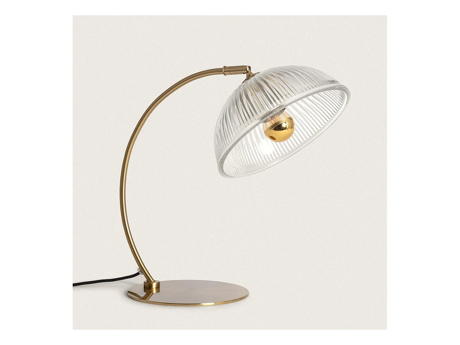 Lampe à Poser Métal et Verre Shila Doré