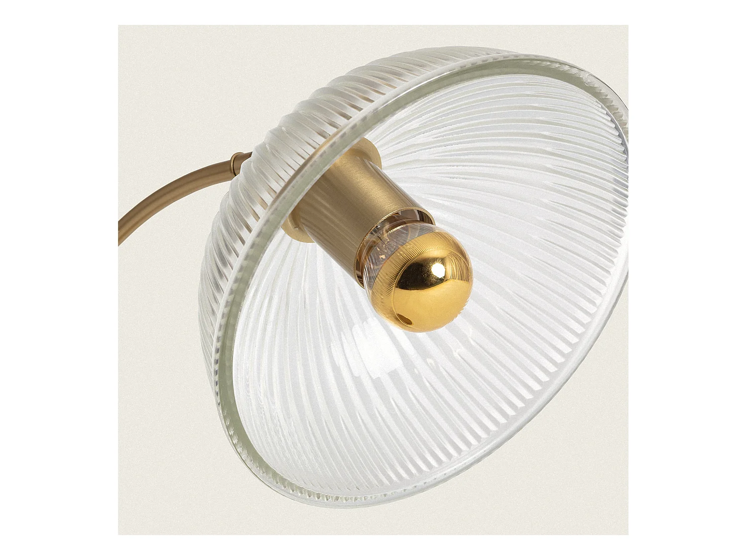 Lampe à Poser Métal et Verre Shila Doré