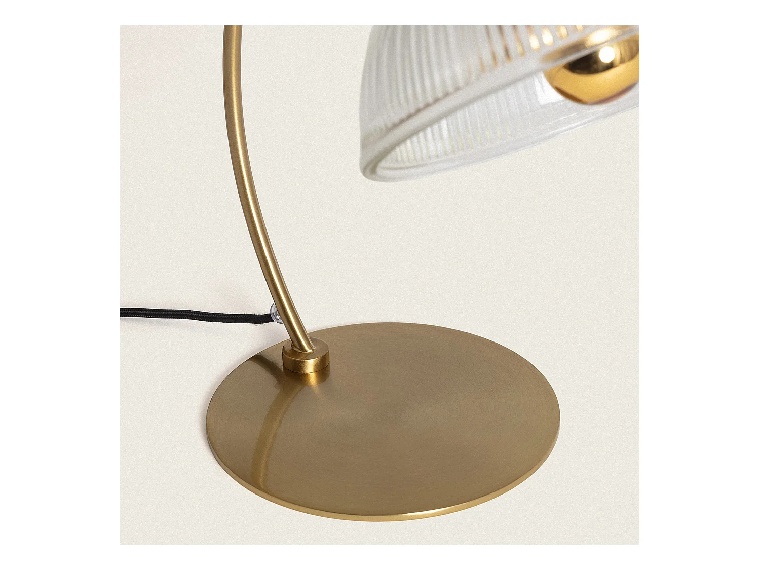 Lampe à Poser Métal et Verre Shila Doré