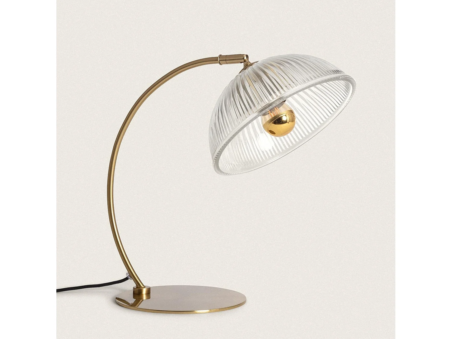 Lampada da Tavolo Metallo e Vetro Shila Oro