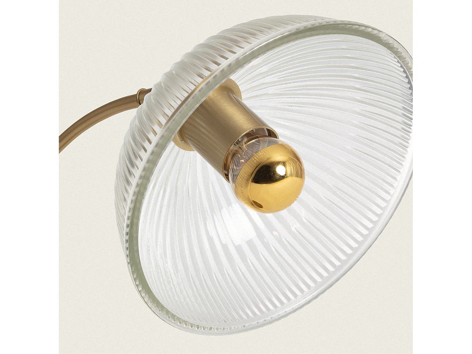 Lampe à Poser Métal et Verre Shila Doré