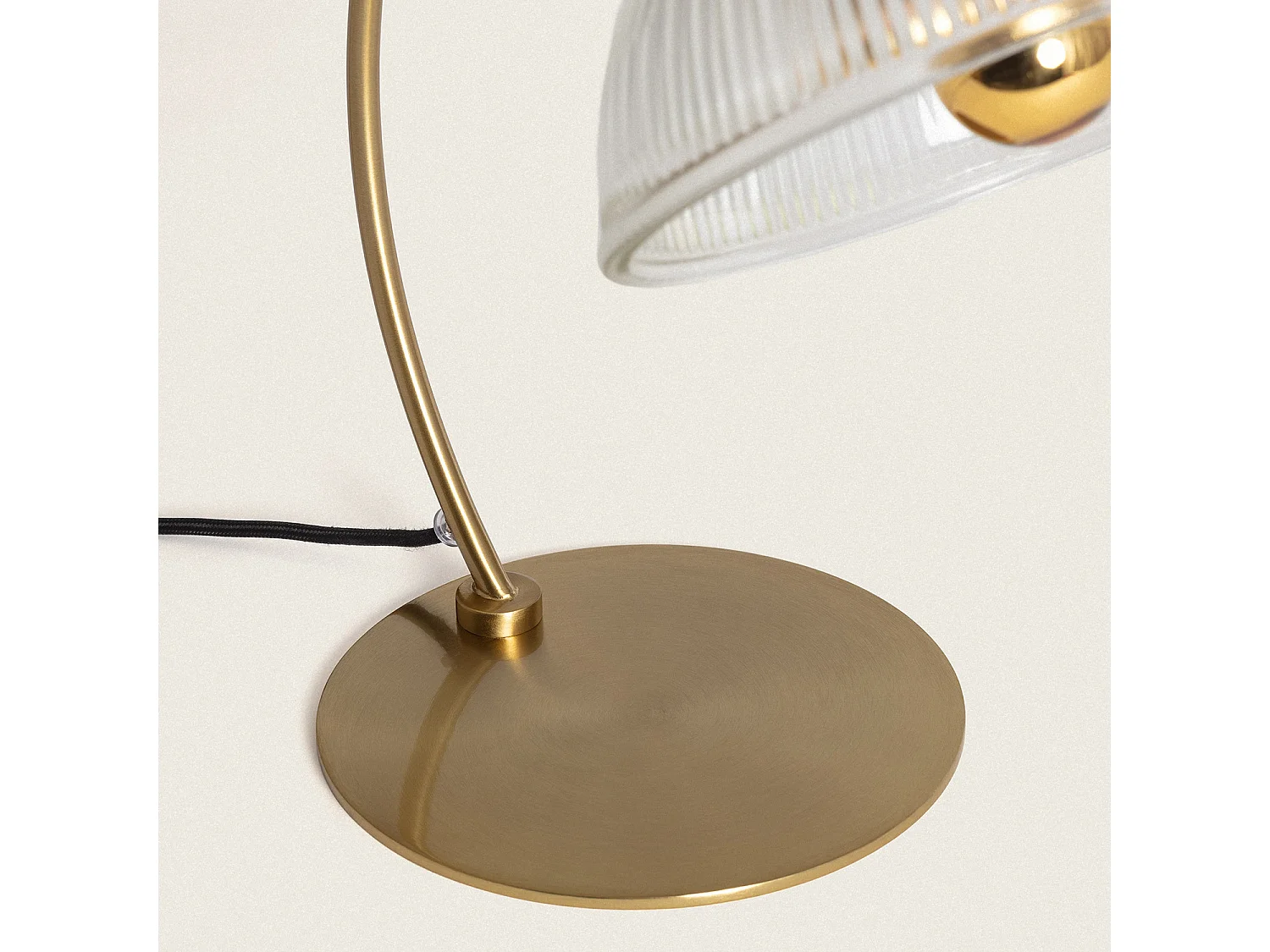 Lampe à Poser Métal et Verre Shila Doré