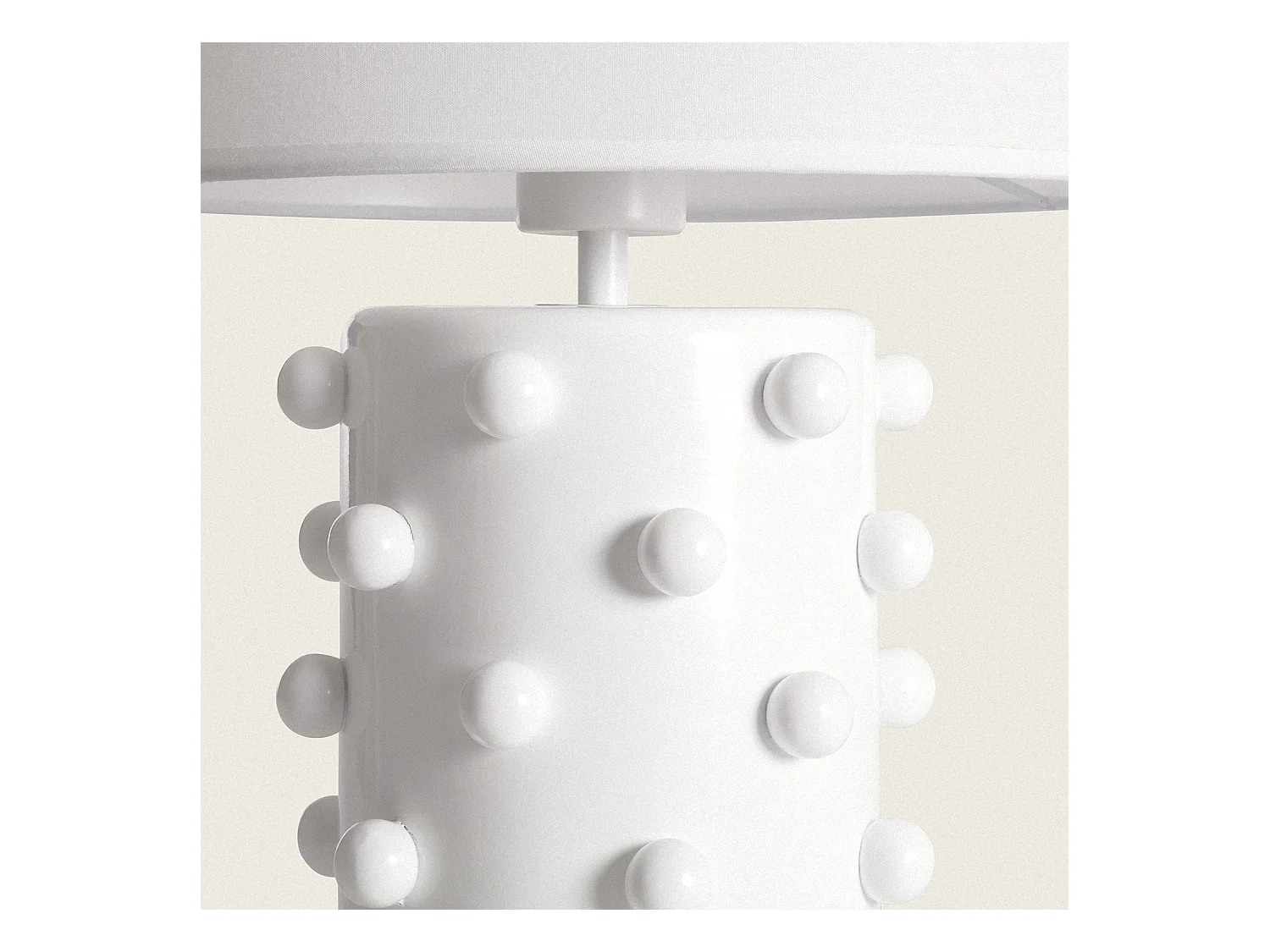 Lampada da Tavolo Resina e Tessuto Bally Bianco