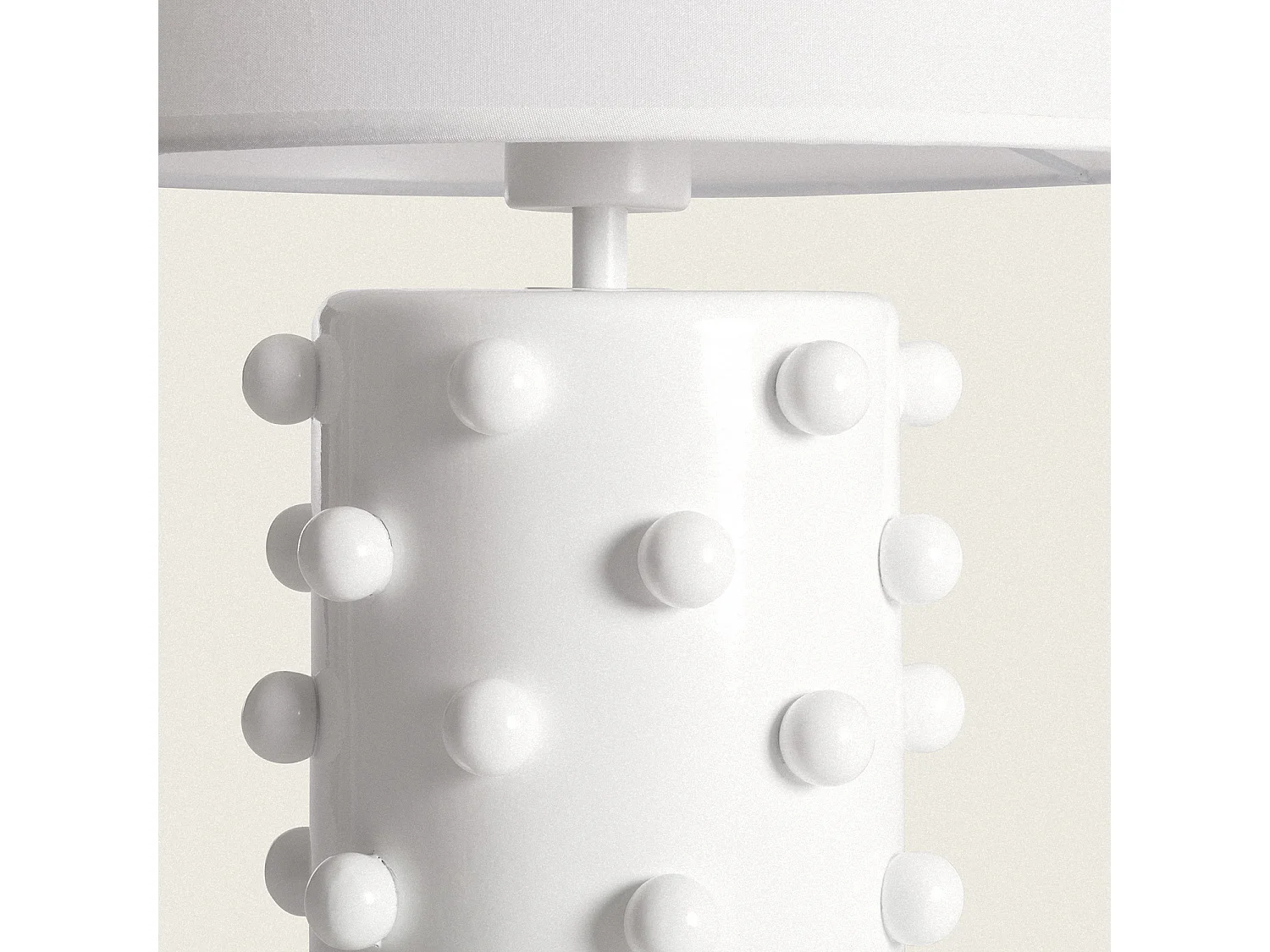 Lampe à Poser Résine et Textile Bally Blanc