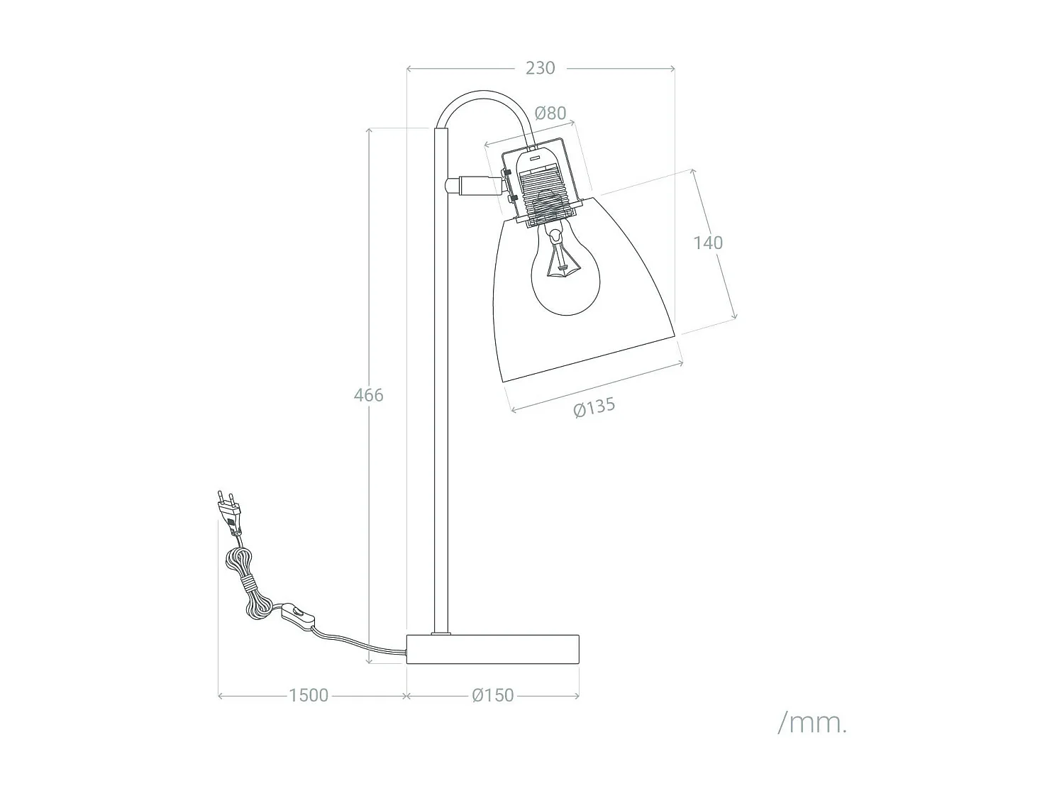 Lampada da Tavolo in Metallo e Vetro Shirley Oro