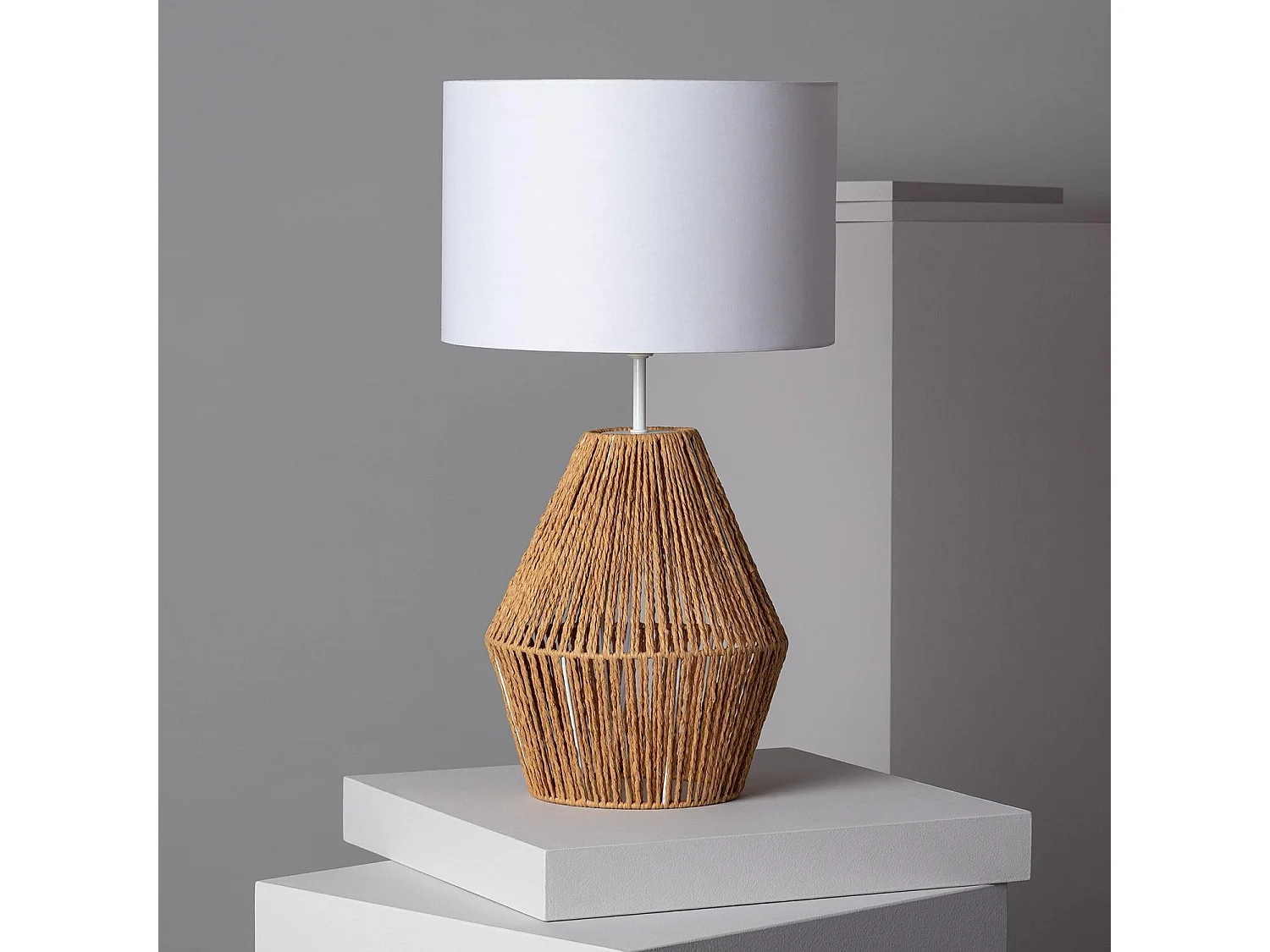 Lampe à Poser Papier Tressé Trilla Naturel