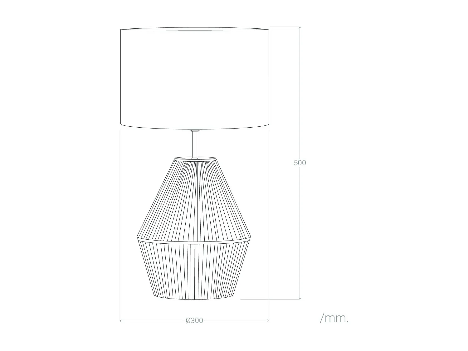 Lampe à Poser Papier Tressé Trilla Naturel