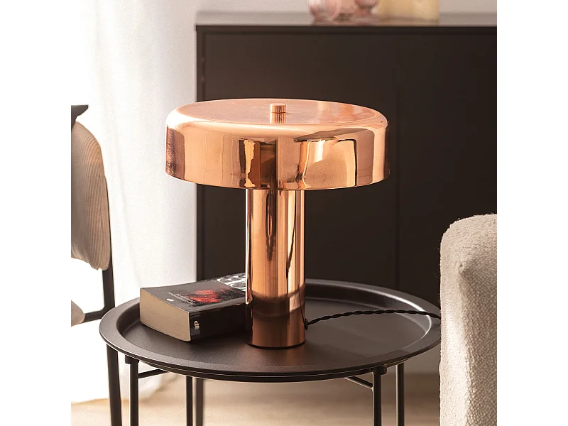 Lampada da Tavolo Metallo Clamide Oro Rosa