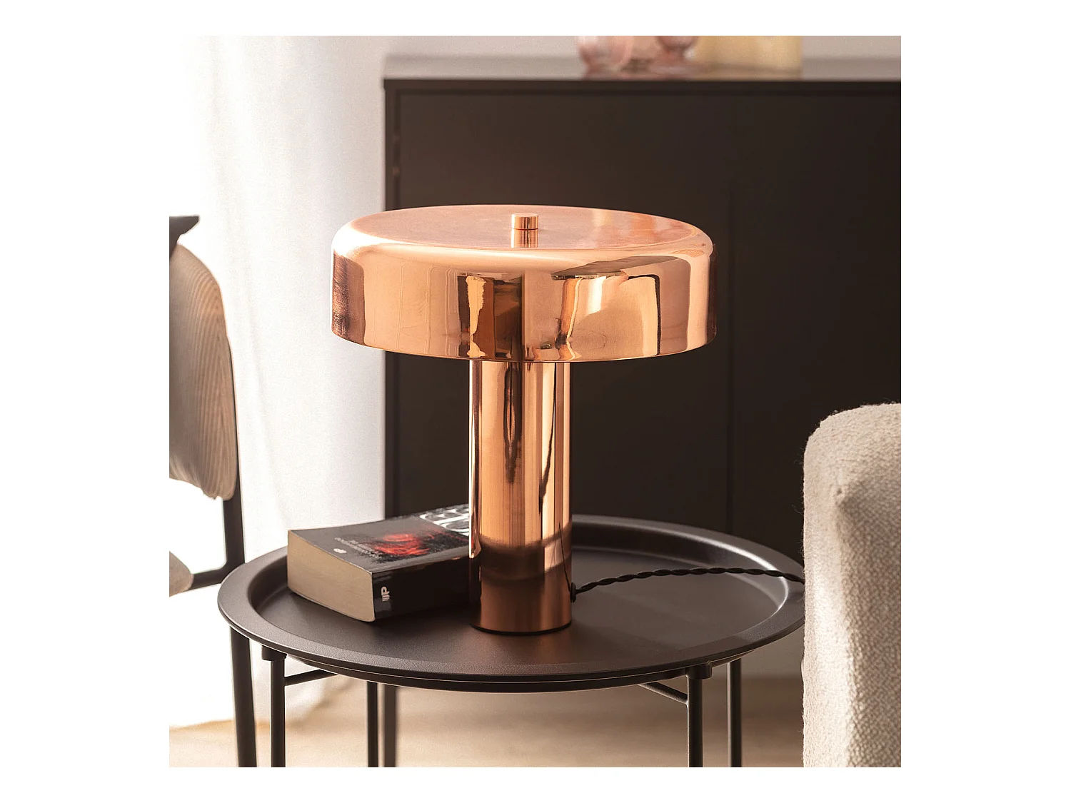 Lampada da Tavolo Metallo Clamide Oro Rosa