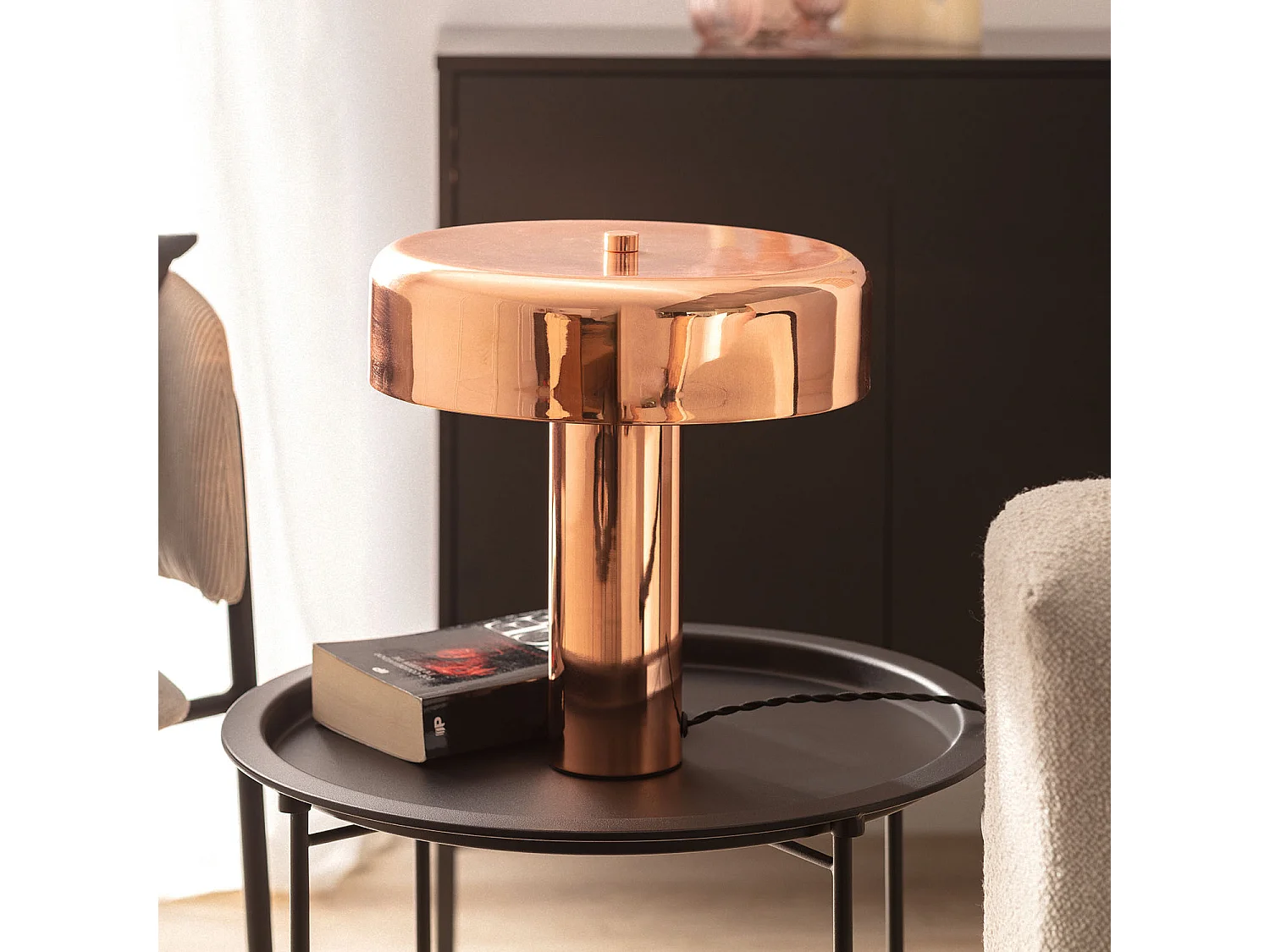 Lampada da Tavolo Metallo Clamide Oro Rosa