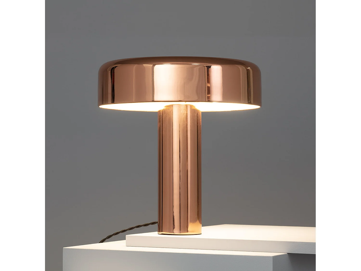 Lampada da Tavolo Metallo Clamide Oro Rosa