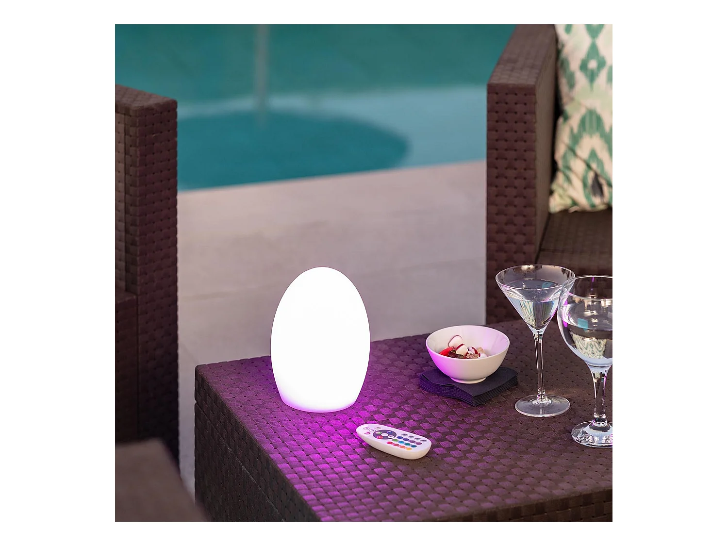 Lámpara de Mesa LED RGB Portátil para Exterior con Batería Recargable Muna RGB