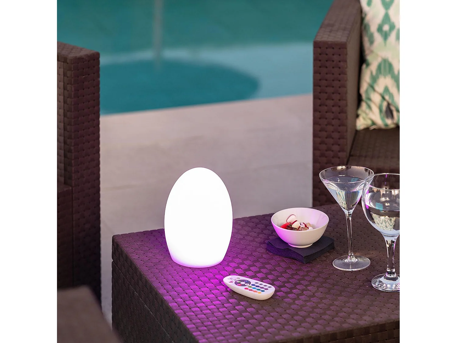 Lámpara de Mesa LED RGB Portátil para Exterior con Batería Recargable Muna RGB