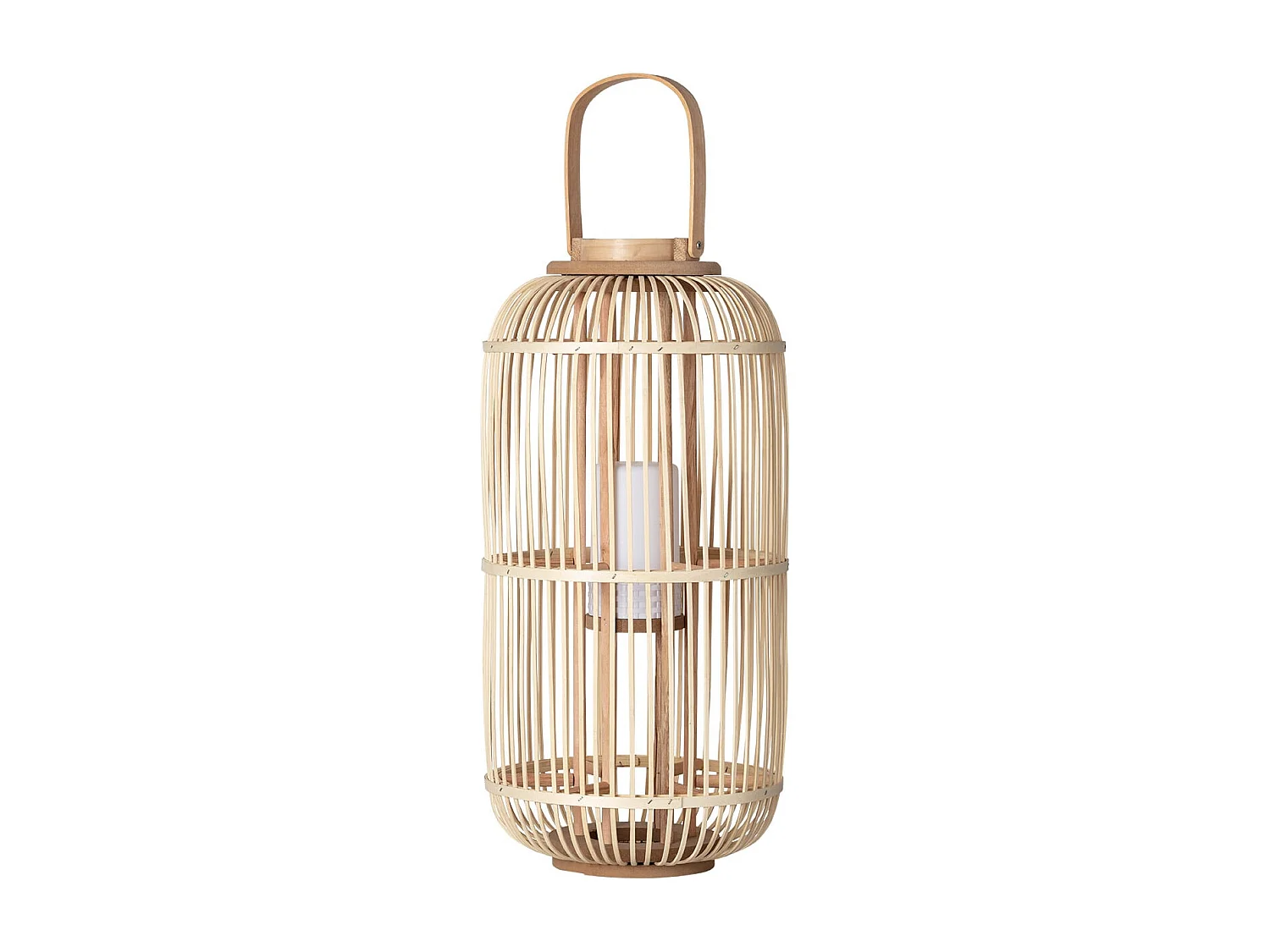 Lampada da Tavolo LED Portatile in Rattan Jávea Naturale