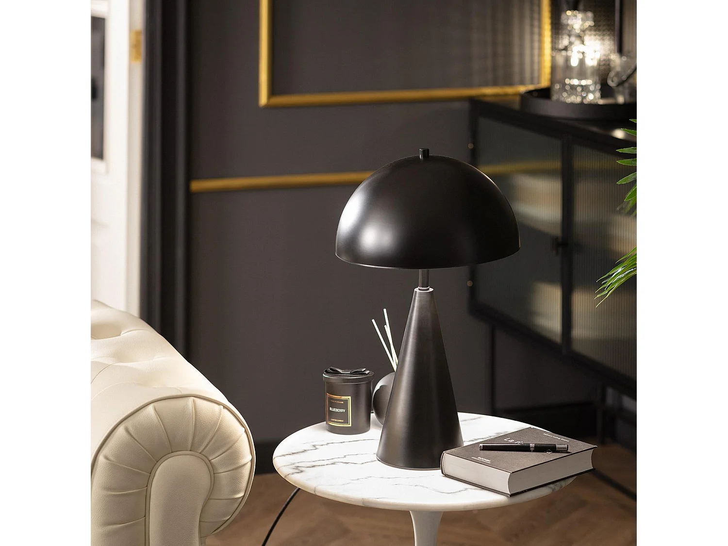 Lampe à poser en métal Shimo Noir