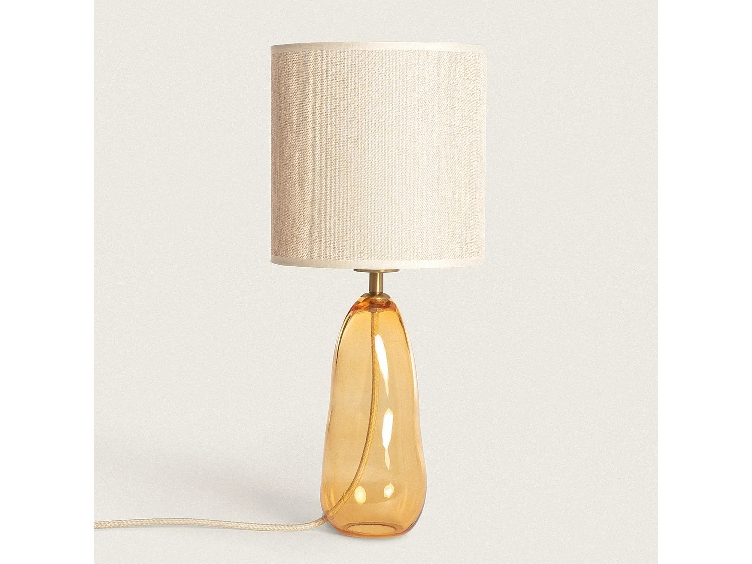 Lampada da Tavolo in Tessuto e Vetro Nally