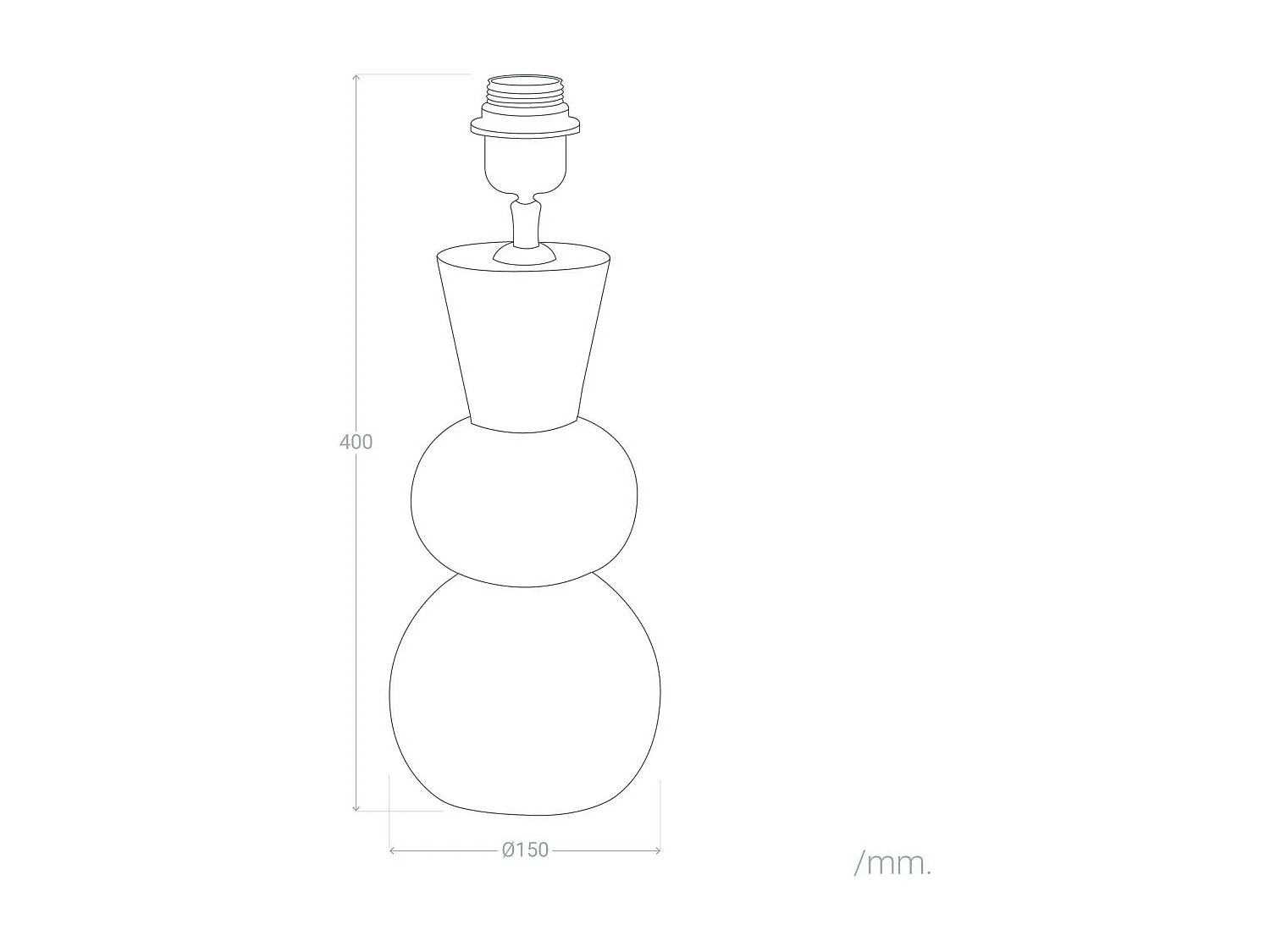 Pied de Lampe à Poser Bois Vinda ILUZZIA  Naturel